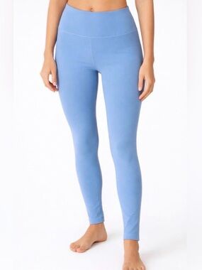 Wilo The Label High-Waist Blue Ribbed Active Leggings Size S/M